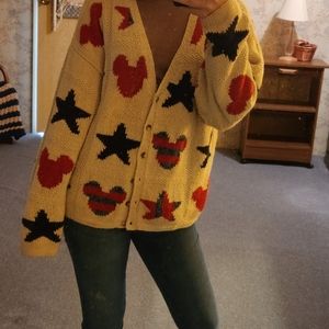 "Crochet" vintage mickey cardigan